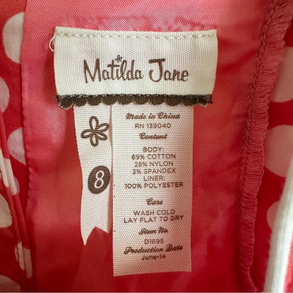 Matilda Jane size 8 Secret Fields Party Season Polka Dot Tank Dress Wedding - Picture 4 of 6